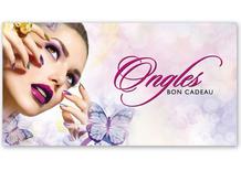 bon cadeau à plier bons cadeaux pliables multicolore cartes cadeaux coupons KS267F atelier de manucure d‘ongles design des ongles